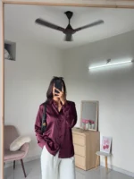 Love Satin Shirt - Image 7